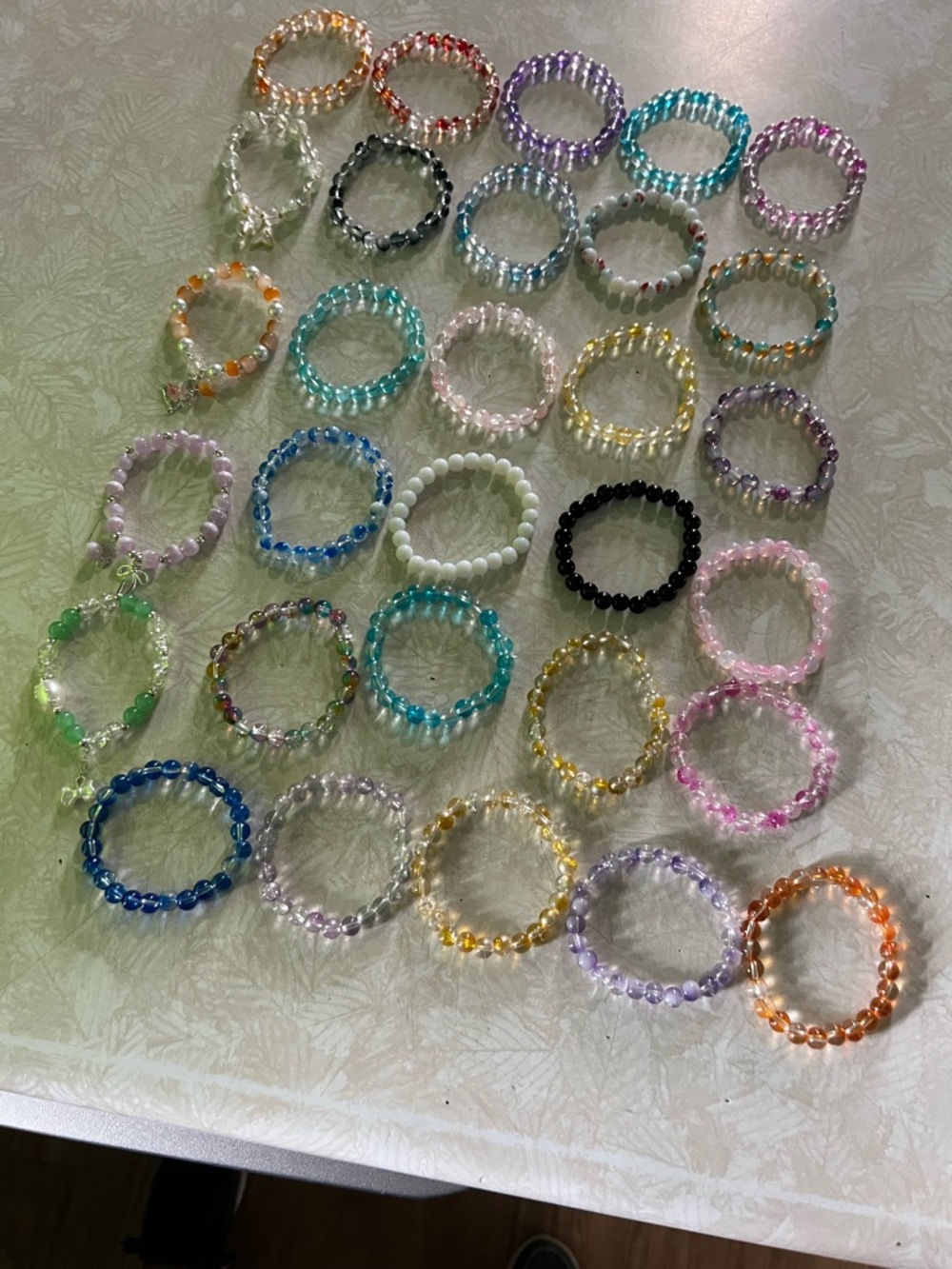 Assorted Stretch Beaded Bracelets - Multicolor Set B136
